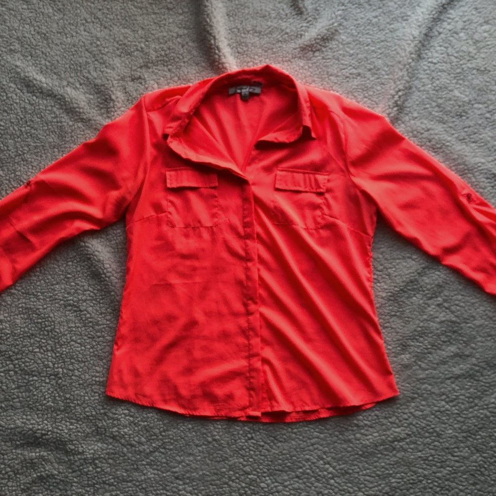 BRIGHT Orange Blouse